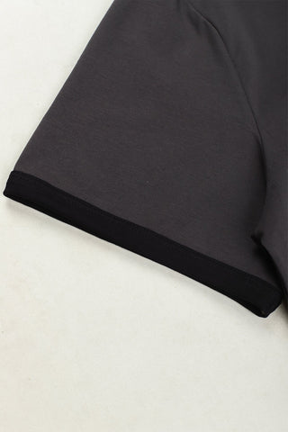 Muscle-Fit Ringer T-Shirt - Stone Gray