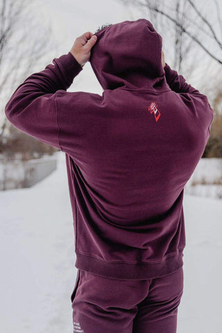 All Or Nothing French Terry Classic Zip-Up Hoodie - Maroon - Jed North Canada
